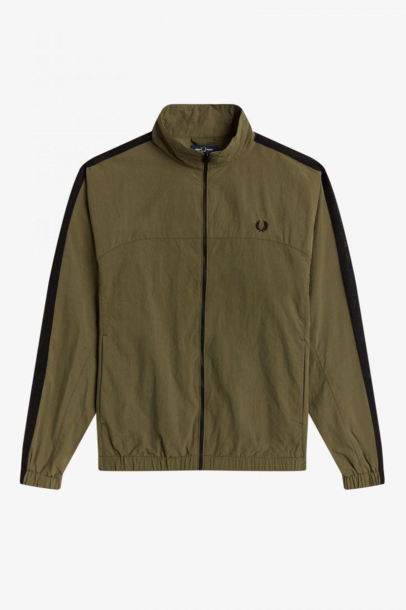 Green Fred Perry Tonal Taped Shell Men's Jackets | PH 1266BEXC